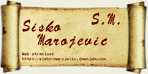 Sisko Marojević vizit kartica